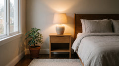 Lampe de chevet grise