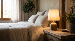 Lampe de chevet jaune