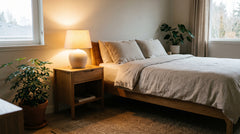 Lampe de chevet marron