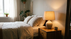 Lampe de chevet rouge