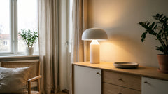 Lampes à poser coloris blanc moderne