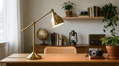 Lampes à poser coloris doré pour bureau