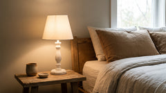 Lampes à poser en bois coloris blanc de chevet