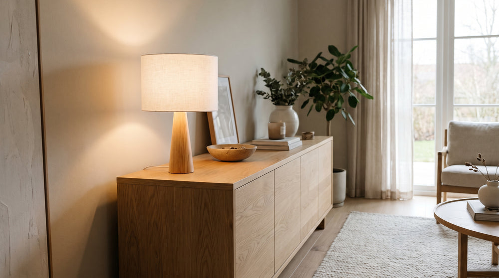 Lampes à poser en bois scandinave