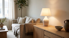 Lampes à poser en céramique coloris blanc
