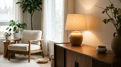 Lampes à poser en jute