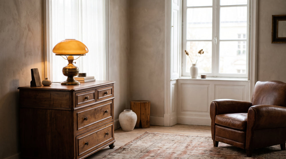Lampes à poser en laiton vintage