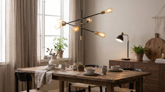 Luminaires coloris noir/doré