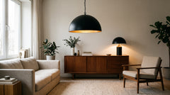 Luminaires coloris noir pour salon