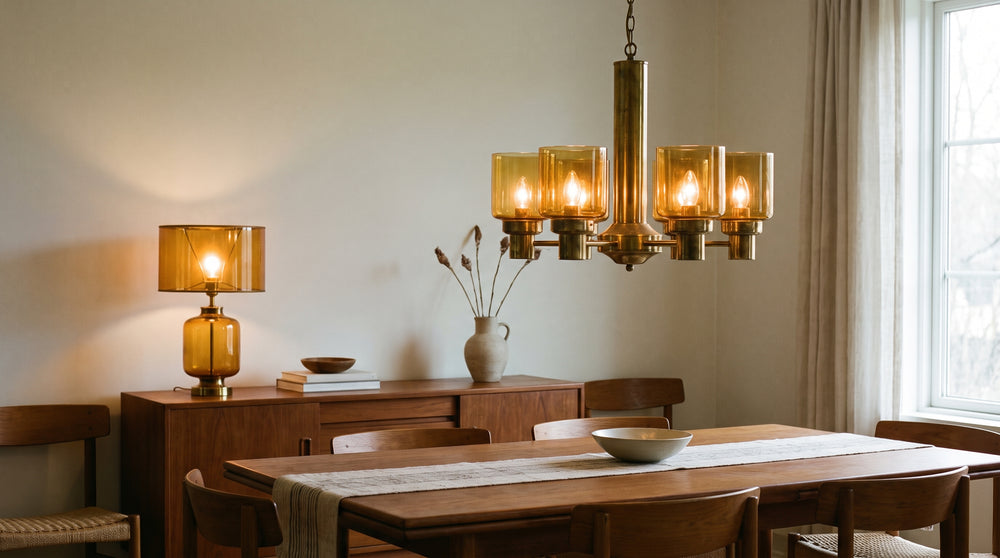 Luminaires coloris orange vintage