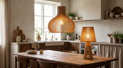 Luminaires en bois pour cuisine
