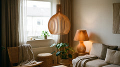 Luminaires en bois pour salon