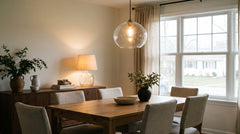 Luminaires en verre coloris transparent