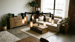 Lustre Industriel Noir