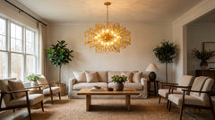 Lustre salon dore