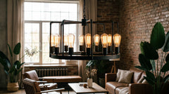 Lustre salon industriel