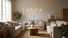 Lustres coloris blanc moderne