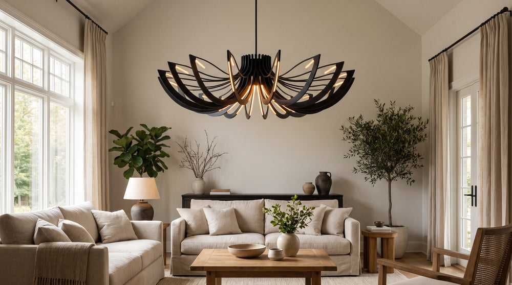 Lustres coloris noir design