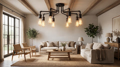 Plafonniers coloris noir style industriel