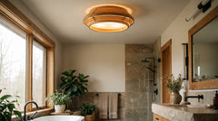 Plafonniers en bois pour salle de bain