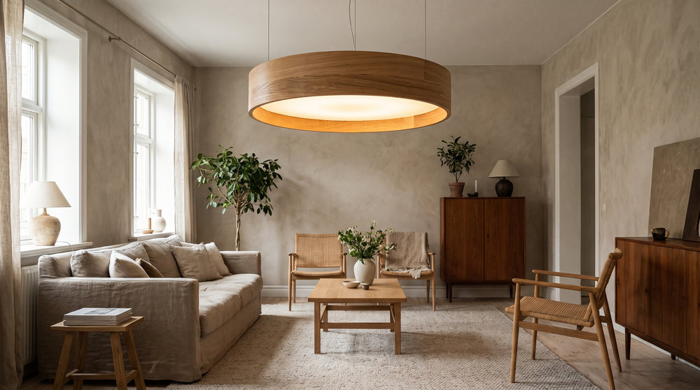 Plafonniers LED en bois