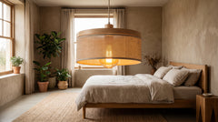 Suspensions coloris beige pour chambre