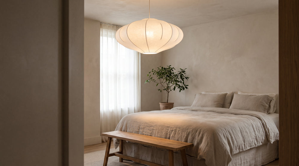 Suspensions coloris blanc pour chambre