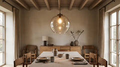 Suspensions en verre coloris transparent