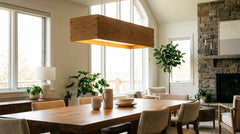 Suspensions LED en bois