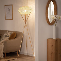 Lampadaire Rotin