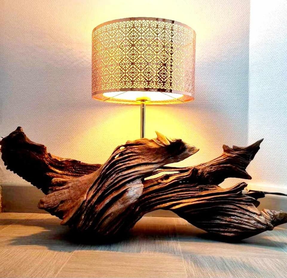 Lampe de Chevet Bois Flotté - Designix