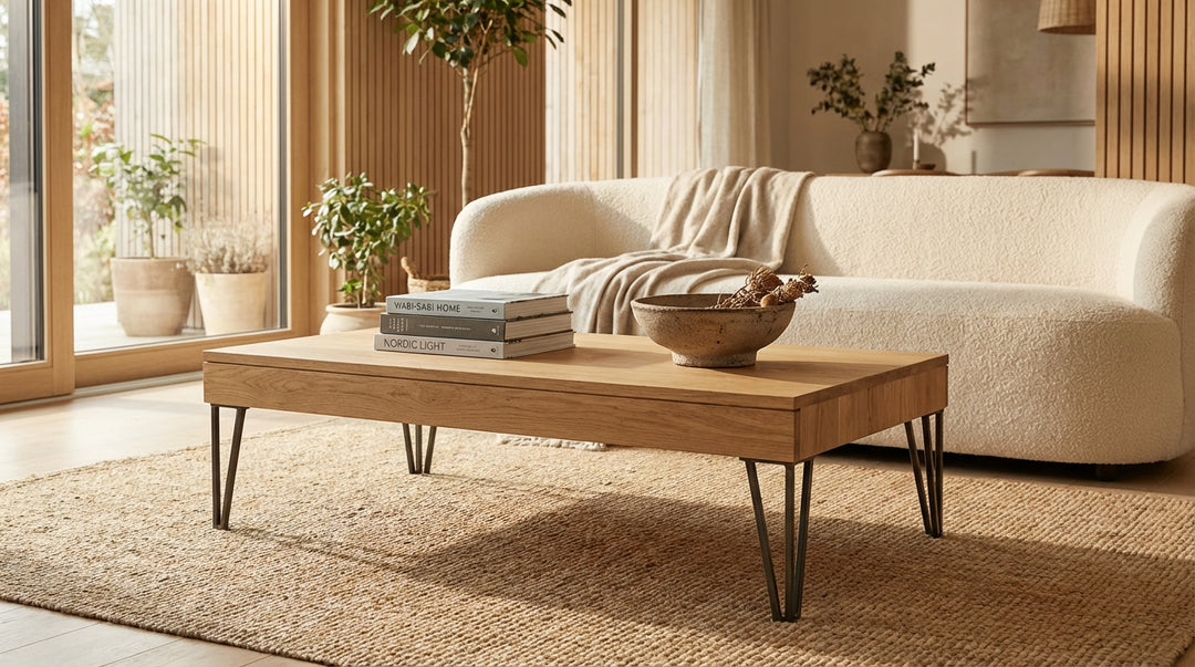 Table basse design bois chêne — Designix
