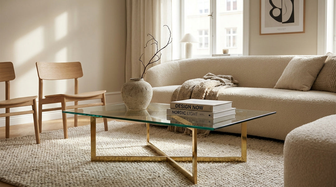 Table basse en verre moderne — Designix