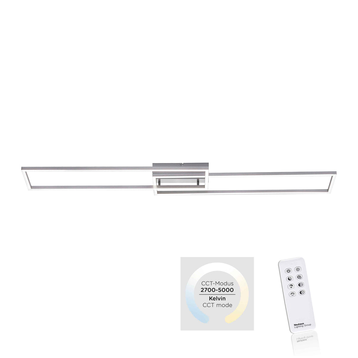 Plafonnier linéaire avec télécommande et réglage de température de couleur