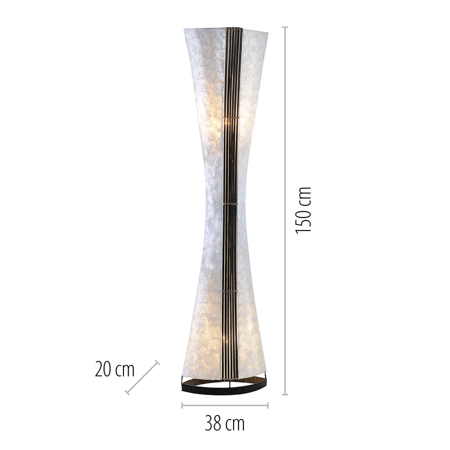 Lampadaire Abuja 2 lumières nacré