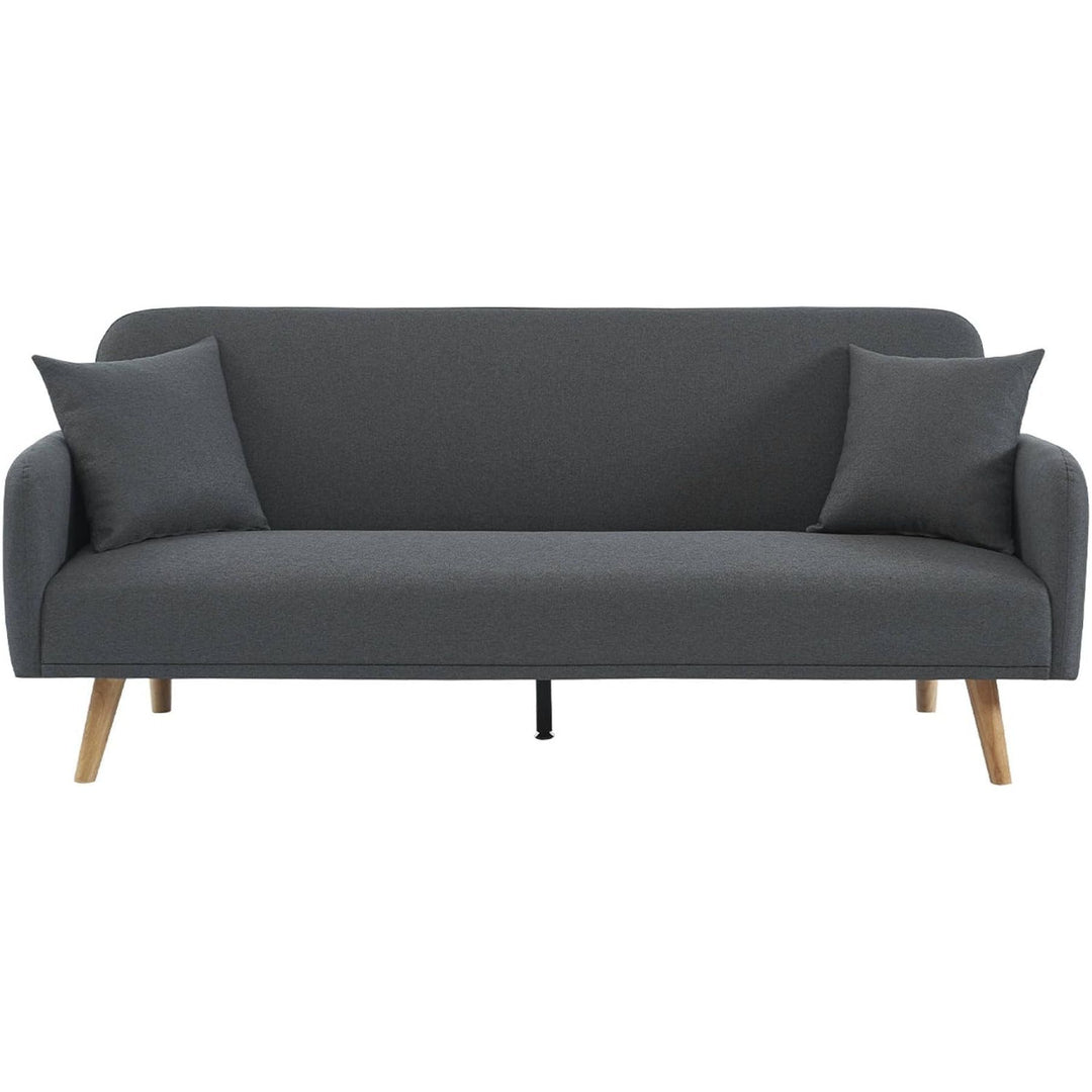 Alice'S Home - Canapé Convertible 2-3 Places Tissu Gris Foncé. Pieds Bois D'Hévéa | Designix -     - https://designix.fr/