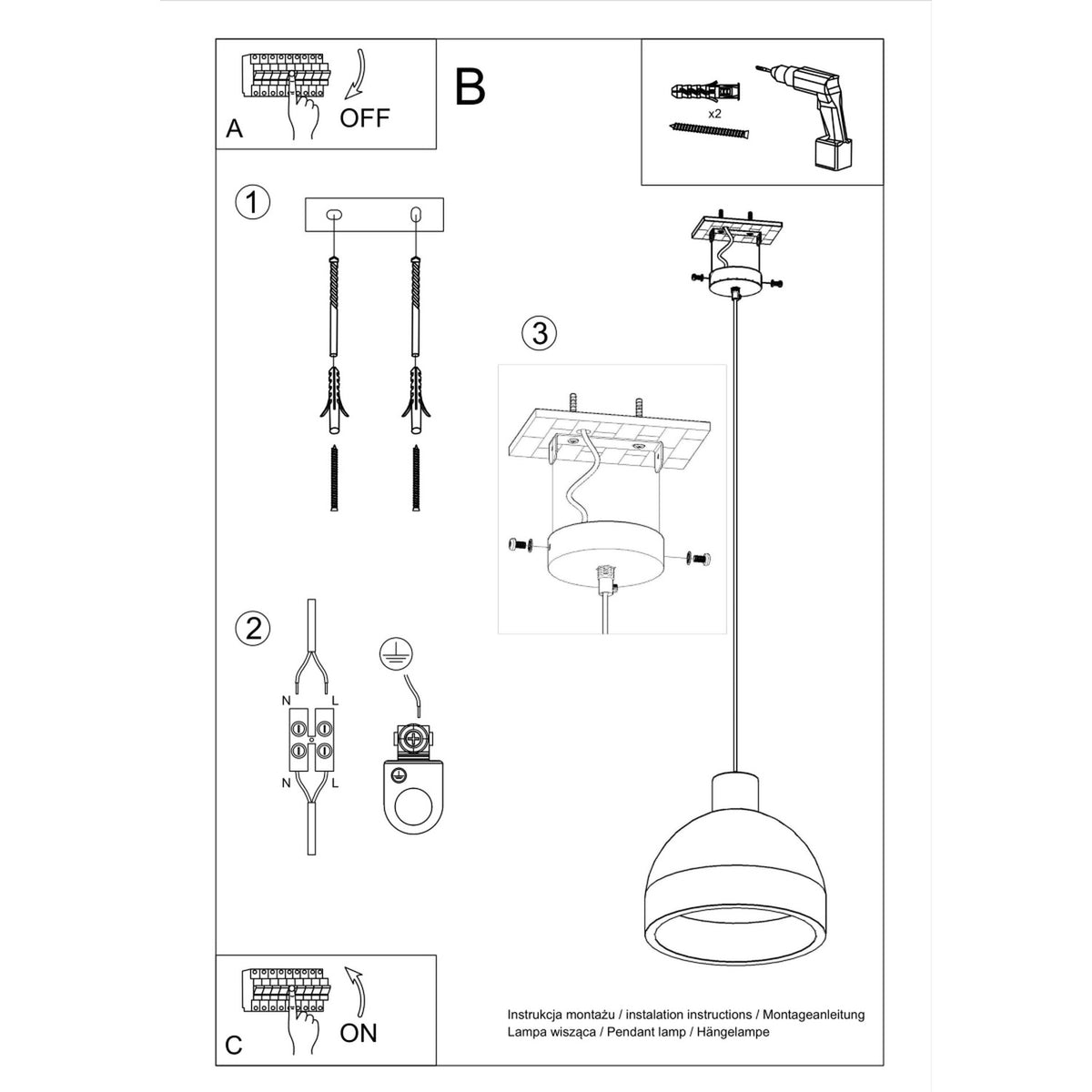 Lampe pendante DAMASO