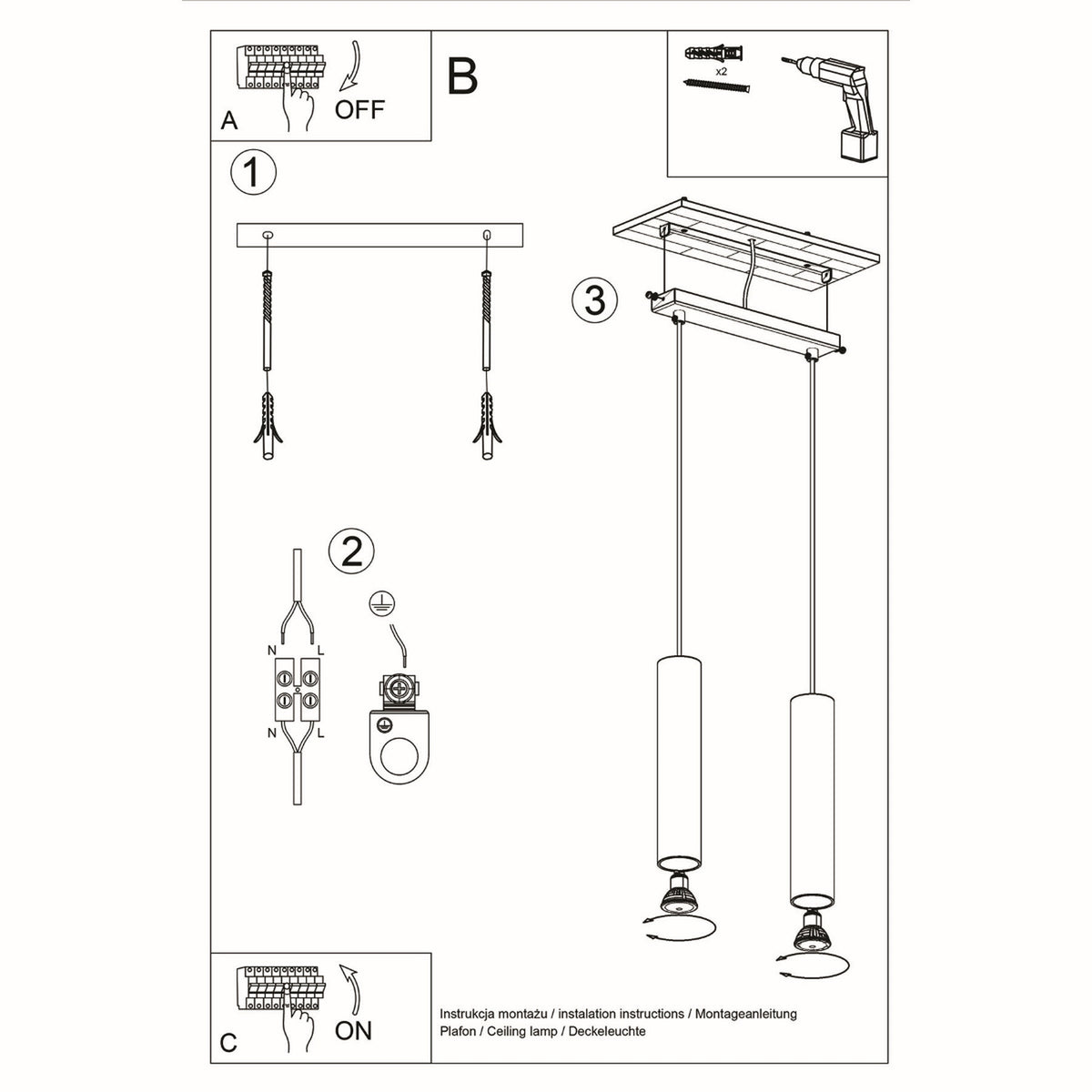 Lampe suspendue LAGOS 2
