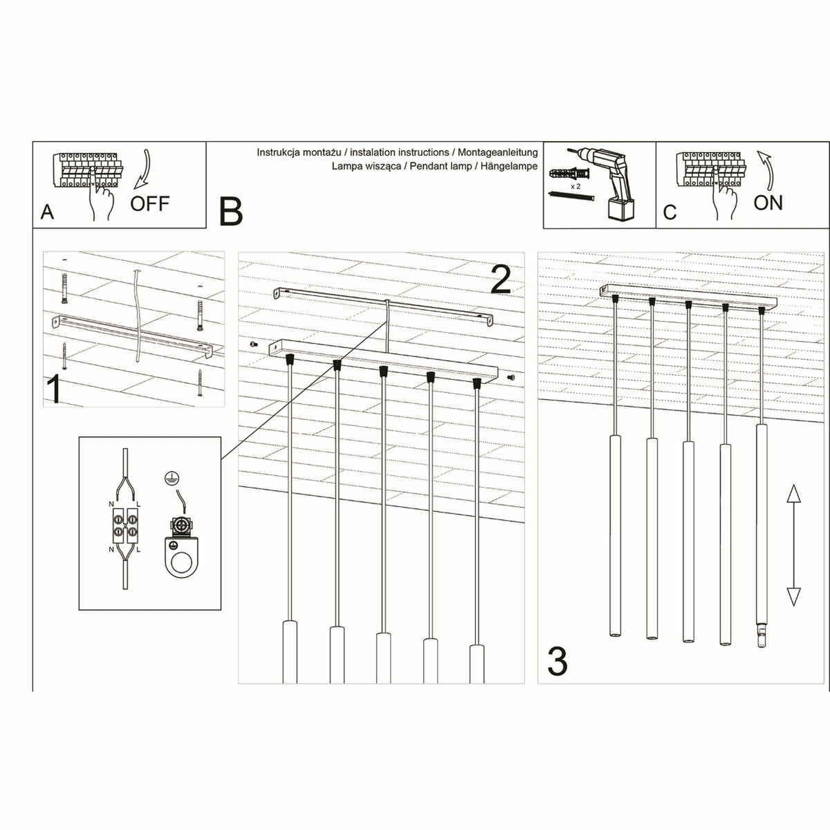 Lampe pendante PASTELO 5