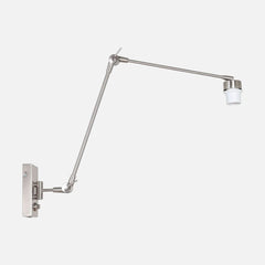 Applique murale orientable acier brossé, bras pivotant liseuse | Orély