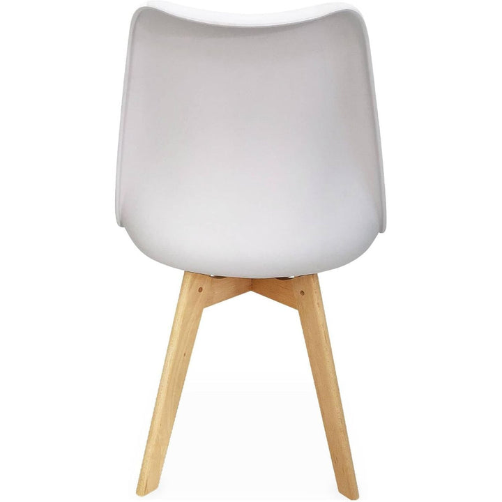 Alice'S Home - Lot De 6 Chaises Scandinaves. Pieds Bois De Hêtre. Chaises 1 Place. Blancs | Designix - Amazon    - https://designix.fr/