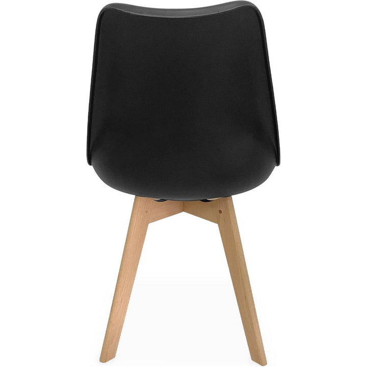 Alice'S Home - Lot De 4 Chaises Scandinaves. Pieds Bois De Hêtre. Chaise 1 Place. Noirs | Designix - Amazon    - https://designix.fr/