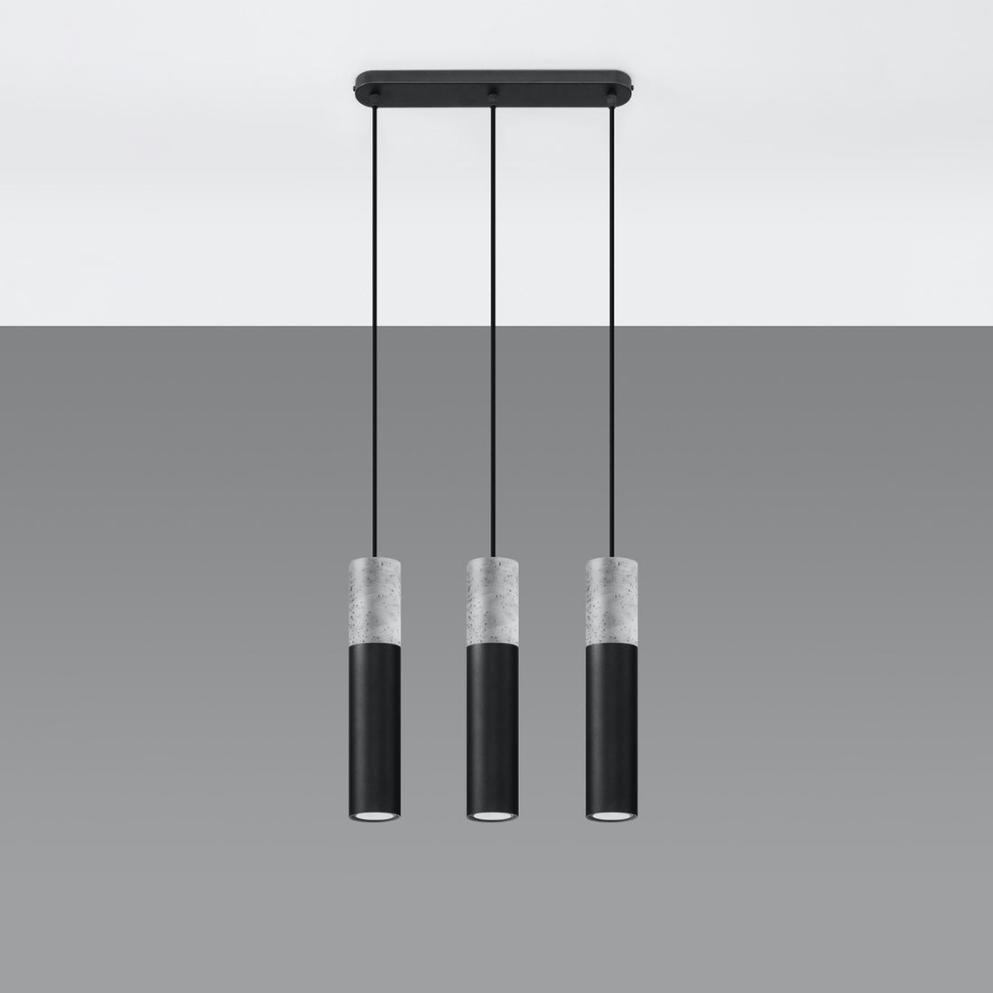 Lampe pendante BORGIO 3L noir