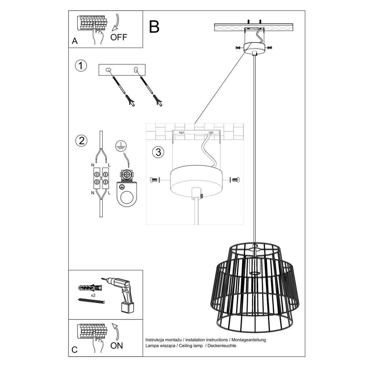 Lampe pendante GATE