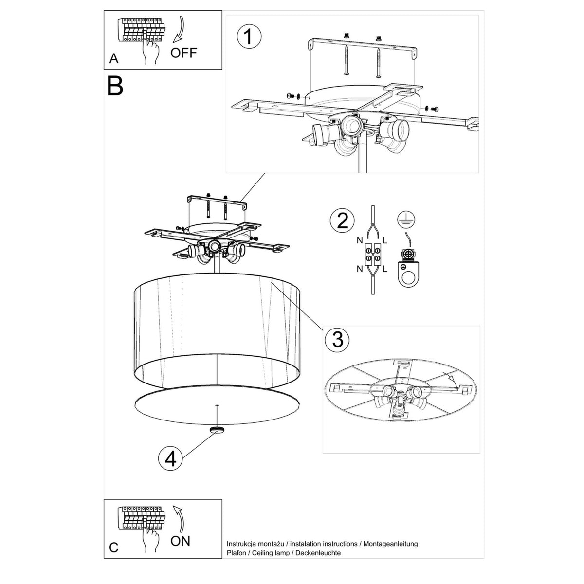 Lustre OTTO 50 blanc
