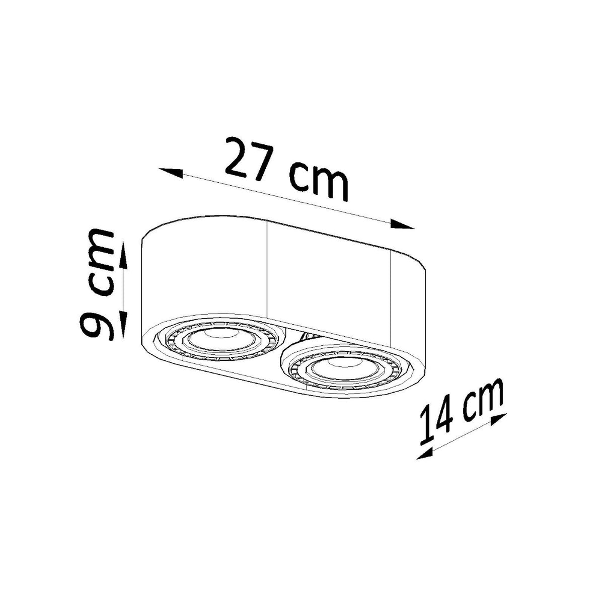 Plafonnier BASIC 2 béton