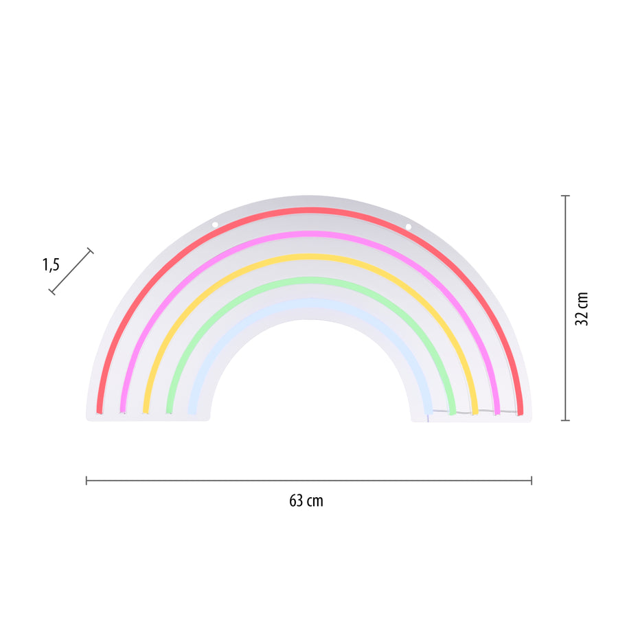 Applique murale Neon-Rainbow multicolore