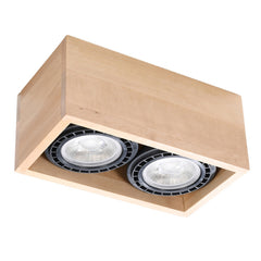Plafonnier QUATRO 2 bois naturel