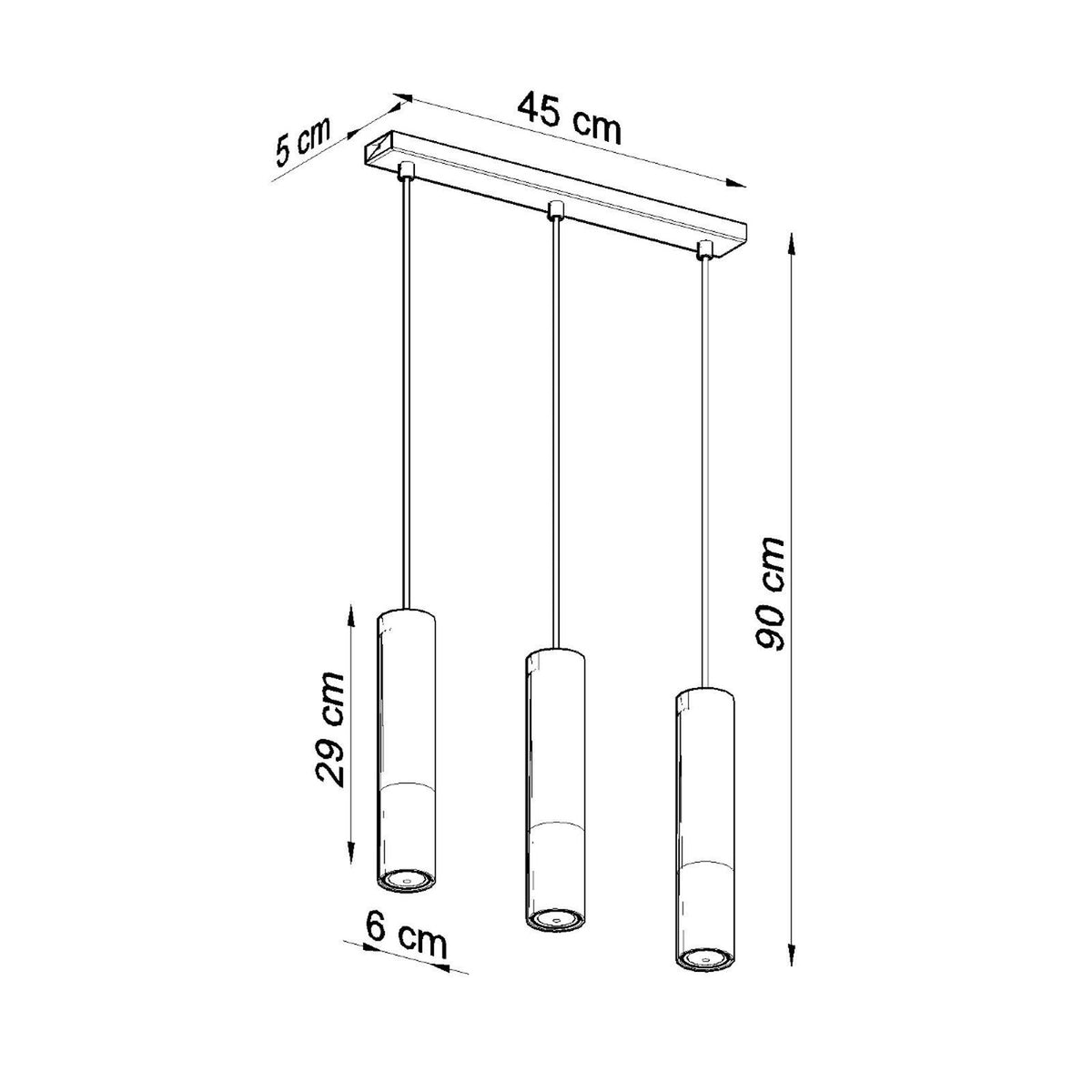 Lampe suspendue LOOPEZ 3L