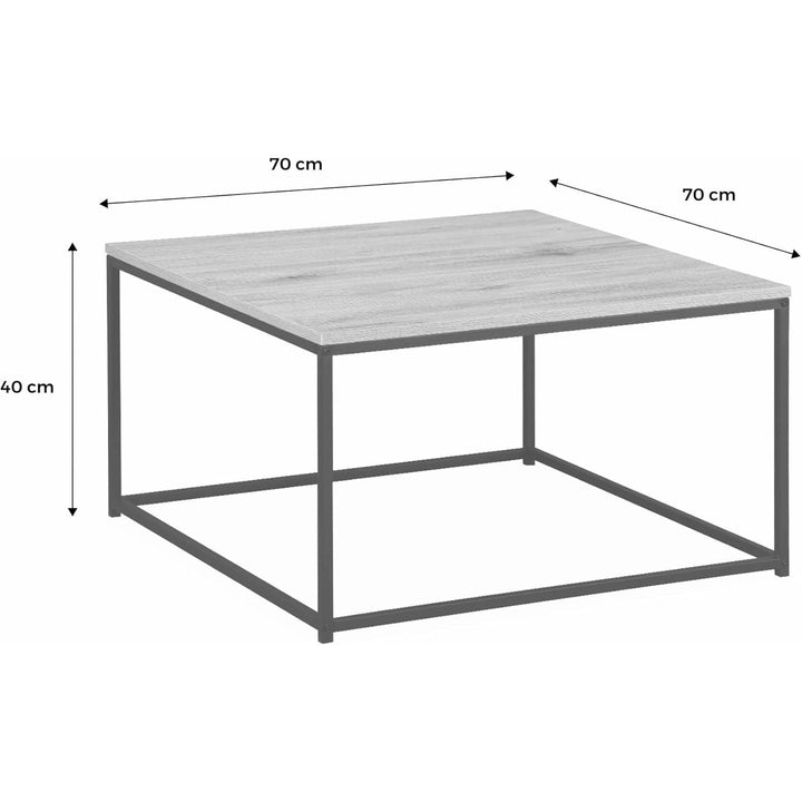 Alice'S Home - Table Basse. Loft. L 70 Cm X L 70 Cm X H 40 Cm | Designix - Amazon    - https://designix.fr/